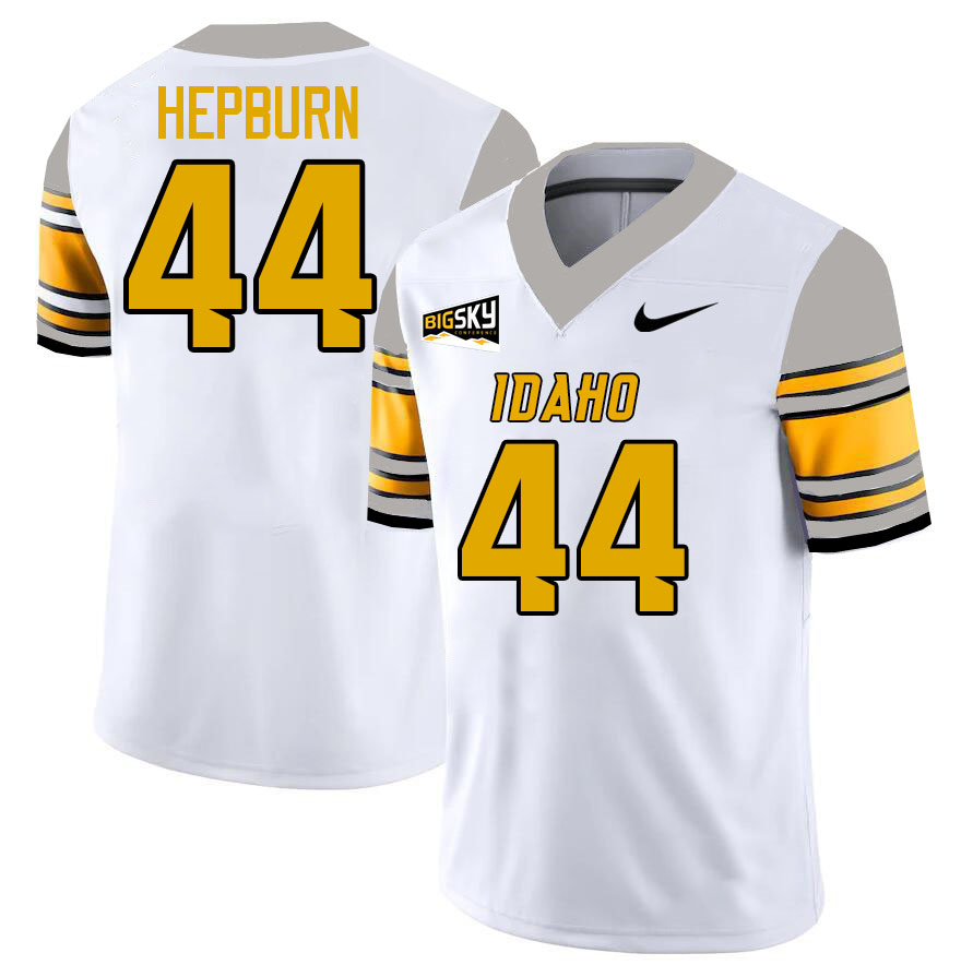 Idaho Vandals #44 Cruz Hepburn College Football Jerseys,Uniforms Stitched-White